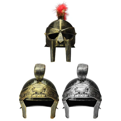 Casco para Hombres Decoración Armadura Escenario Prendas para la Cabeza Juegos con disfraces Regalo Espartano Caballero Fiesta Romana Foto 1 de 4