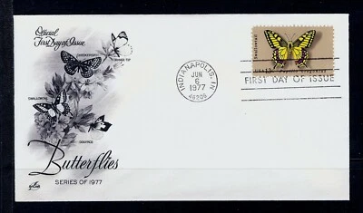 FIRST DAY COVER #1712 Swallowtail 13c Butterflies ARTCRAFT U/A FDC 1977 - Image 1 of 2