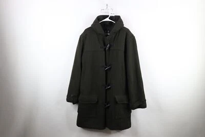 Vintage 90s Gap Mens Large Heavyweight Wool Hooded Toggle Button Parka Jacket - Image 1 of 4
