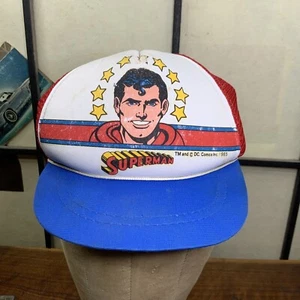 Vintage 1985 Superman Snapback Hat Youth DC COMICS - Picture 1 of 9
