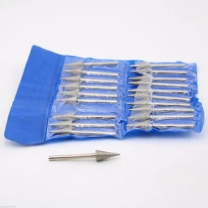 20Pcs 6mm TAPER Diamond coated Rotary Head Mounted Points Grinding Bit Shank 3mm - Bild 1 von 5