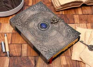 Book Of Shadows Leather Grimoire, Leather Journal, Magic Book, Celtic journal - Picture 1 of 7