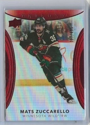 Mats Zuccarello 2022-23 Upper Deck Trilogy - Red #33  197/499 Minnesota Wild 🥅 - Image 1 of 2