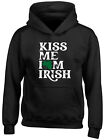Kiss Me I'm Irish Clover Childrens Kids Hooded Top Hoodie Boys Girls
