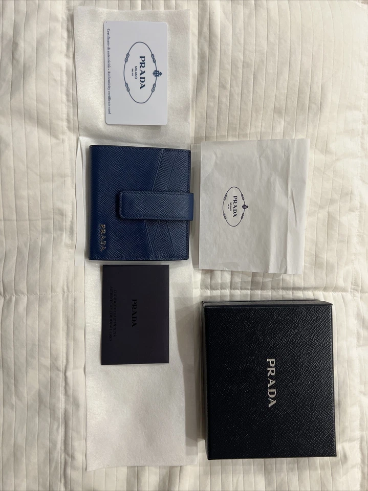 Prada Mens Saffiano Leather Strap Cardholder - Image 1 of 3