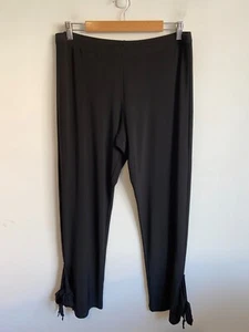 Motto Pants Womens Size 14 Black Elastic Waist PullOn Tie Hem Mid Rise Comfy - Bild 1 von 11