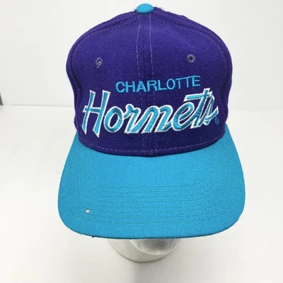 Vintage Charlotte Hornets Hat Fitted Mens 7 NBA Basketball Sports Specialties - Image 1 of 4