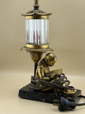 Asian Inspired Bronze 1930 Lamp - Image 1 of 4