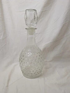 Hocking Glass HOBNAIL Crystal Tall Wine Decanter with Stopper - Picture 1 of 6