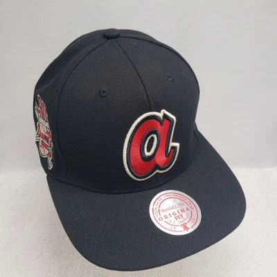 Black Atlanta Braves Cooperstown Collection Team Classic Snapback Hat - Image 1 of 4