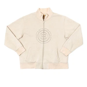 Element Wood & Thread Fleece Zip Jacket XL Oatmeal Sherpa Lined Embroidered Logo - Picture 1 of 13