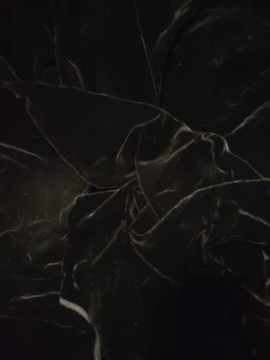 3 Yds Black SILK RAYON VELVET FABRIC For Devore Burnout Technique 45”W - Image 1 of 4
