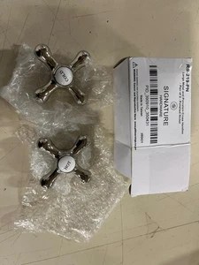Signature Hardware SH412556 große Metall und Porzellan Kreuz Griffe - Paar 2 - Bild 1 von 8