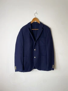 Our Legacy Cotton/Linen Navy Blue 3-Button Men's Blazer Jacket size 50/L - Picture 1 of 11