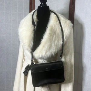 DELAROQ TROISIEME SMALL CROSSBODY NWOT POUCH IN PECH BLACK - Bild 1 von 10