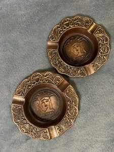 Vintage 1986 Centennial STATUE OF LIBERTY Antiqued Metal Copper Ashtray Made USA - Picture 1 of 4