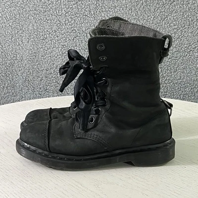 Dr Martens ботинки женщин 8 черный Aimilita крышка носок сложить более 9 отверстия боя - Изображение 1 из 4