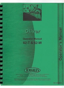 Oliver 62T 62W Baler Owners Operators Manual - Picture 1 of 6