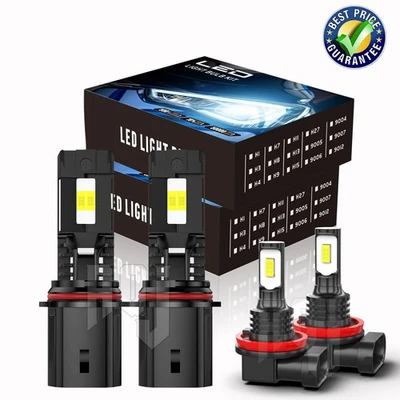 For Chevrolet-Equinox 2005 2006 2007 2008 2009 LED Headlight Fog Light Bulbs Kit - Image 1 of 4
