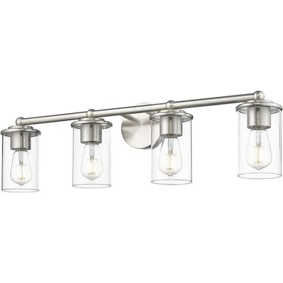 Luz de pared de tocador de níquel cepillado Z-Lite 742-4V-BN Thayer 4 luces 30,75 pulgadas Foto 1 de 4