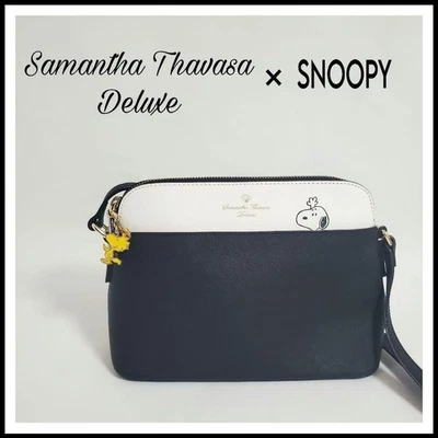 Bolso de hombro negro PEANUTS SNOOPY × Samantha Thavasa colaboración kawaii como nuevo Foto 1 de 4