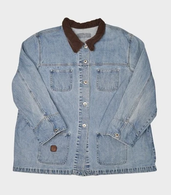 Abrigo Chore Mujer 2XL Denim Chaqueta Granero Pana Cuello Jamaica Bay Jean Foto 1 de 4