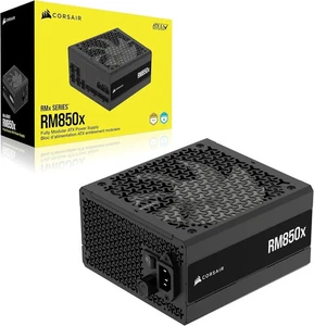 Alimentation ATX à faible bruit CORSAIR RM850x entièrement modulaire compatible ATX 3.1 NOIR - Photo 1/8
