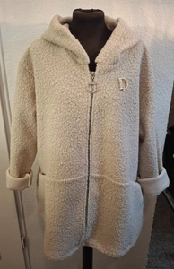 Italy  Teddy Jacke Blazer Mantel Kapuze beige Gr 36,38,40,42,44.,46,48  J31 - Bild 1 von 5