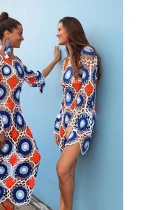 My Beachy Side Dreamcatcher Häkel Langarm Coverup Kleid - Bild 1 von 4