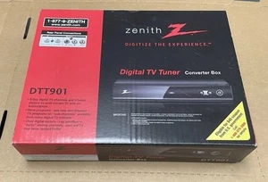ZENITH Sintonizador de TV Digital Convertidor Caja DTT900 Control Remoto Manual y Cables Nuevo en Caja - Imagen 1 de 6