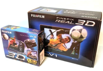 Fujifilm FinePix Real 3D W3 & V1 10.0MP Kamera schwarz mit Box Japan [neuwert... - Bild 1 von 4