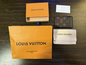 Louis Vuitton Neo Card Holder Wallet Monogram Macassar M60166 Brown - Picture 1 of 5