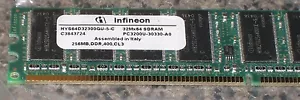 HYS64D32300GU-5-C 256MB PC3200 DDR-400MHZ 8CHIPS NON-ECC DESKTOP PC RAM - Picture 1 of 1