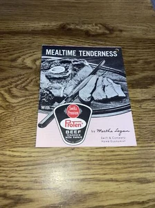 Folleto de ternura a la hora de comer Swifts Premium ProTen carne de res Martha Logan 1963 - Imagen 1 de 4