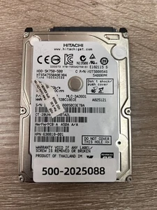 Hitachi 500GB 5400RPM 0J15341 638818-001 HTS547550A9E384 Hard Drive - Picture 1 of 2