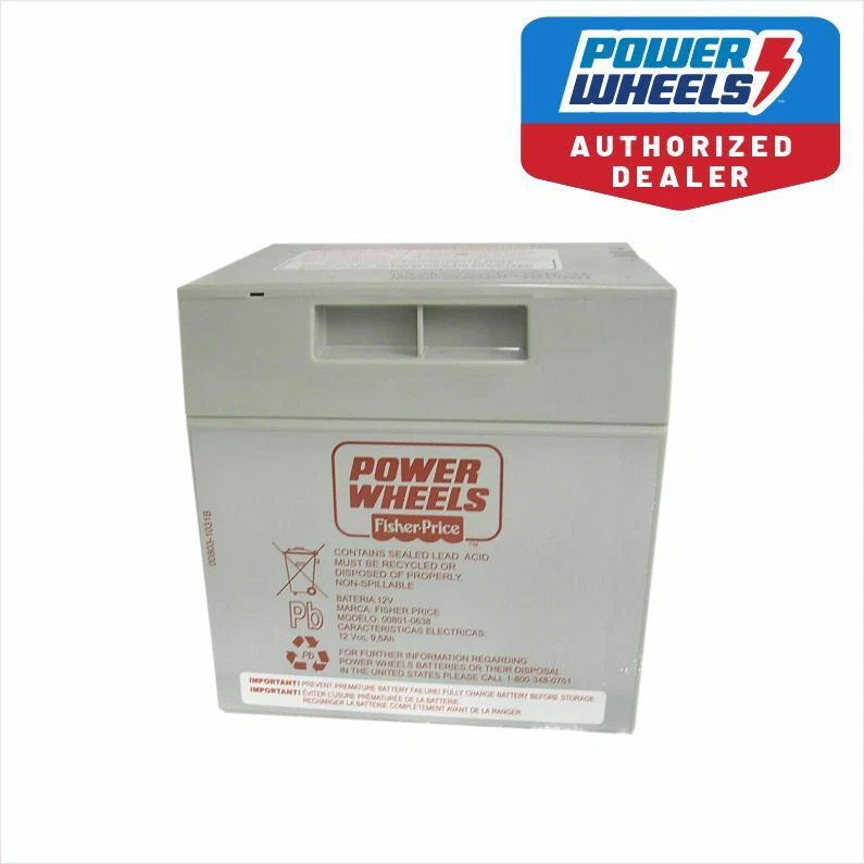 Power Wheels Y8409 Fisher Barbie Jammin Jeep 12 Volt Gray Battery Genuine