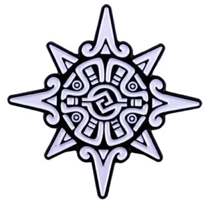 Aztekisches Sonnensymbol Sonnenscheibe Mexiko Kosmologie indianischer südzentraler Pin - Bild 1 von 4