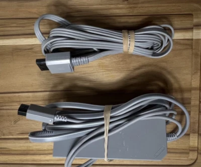 Original OEM Nintendo Brand Wii Power Cord & AV Cable Bundle (Flaw) - Image 1 of 4