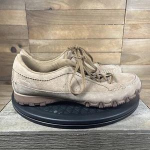 Skechers Relaxed Fit Air Cooled Memory Foam Womens Size 8.5 Tan Lace Up Shoes - Picture 1 of 10