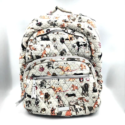 Vera Bradley Essential Large Backpack – Best In Show Dog Print – Gray - Image 1 of 4