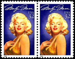 USA postfrisch MNH Paar Marilyn Monroe Schauspieler Sänger Tv Kino Hollywood - Bild 1 von 1