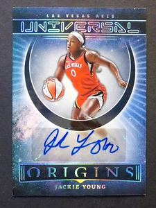 Tarjeta autógrafa universal de baloncesto WNBA Jackie Young 2023 Panini Origins ases - Imagen 1 de 2
