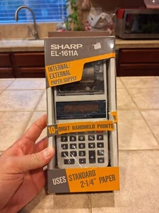 Sharp EL-1611A 10-Digit Handheld Printer Opened Box Never Used - Picture 1 of 7