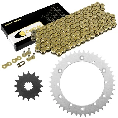 Kit de cadena de transmisión y piñones para Yamaha Tt500 XT500 1977-1981 dorado Foto 1 de 4