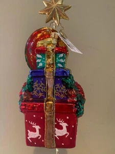 Christopher Radko “Poinsettia Presents” Ornament *NEW* - Picture 1 of 5