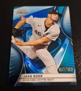 2025 Topps cromo negro novato refractor azul SP #77 Jake Eder White Sox 97/150 - Imagen 1 de 2
