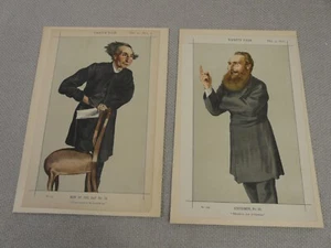 19 x Original Vanity Fair Antique Mounted Prints- Thames Hospice - Picture 1 of 10