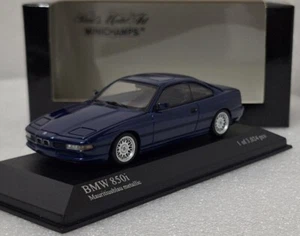BMW 8-Series 850i Coupe (E31) 1991 Blue Met 1:43 Minichamps 431025220 RARITY!!! - Picture 1 of 22