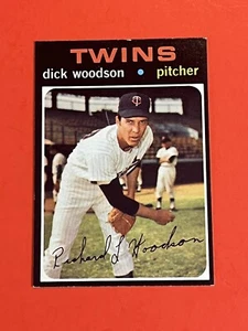 1971 Topps Baseball #586 Dick Woodson - Minnesota Twins EX Set Break! - Foto 1 di 2