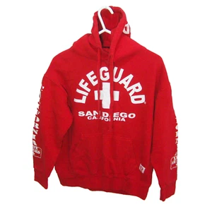 Lifeguard Damen (Größe M) roter Hoodie Kapuzenpullover San Diego California - Bild 1 von 4